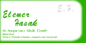elemer hasak business card